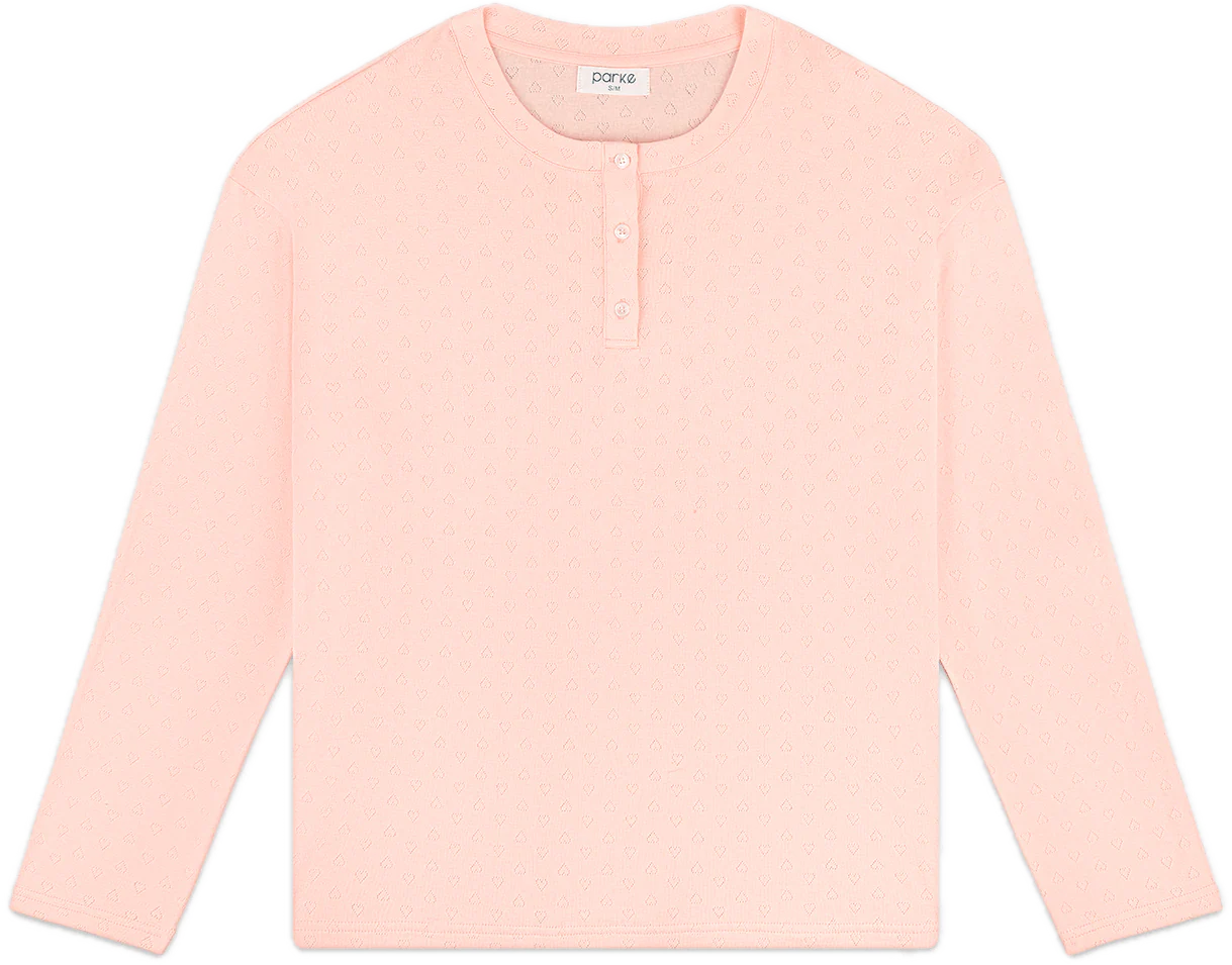 Heart Pointelle Henley