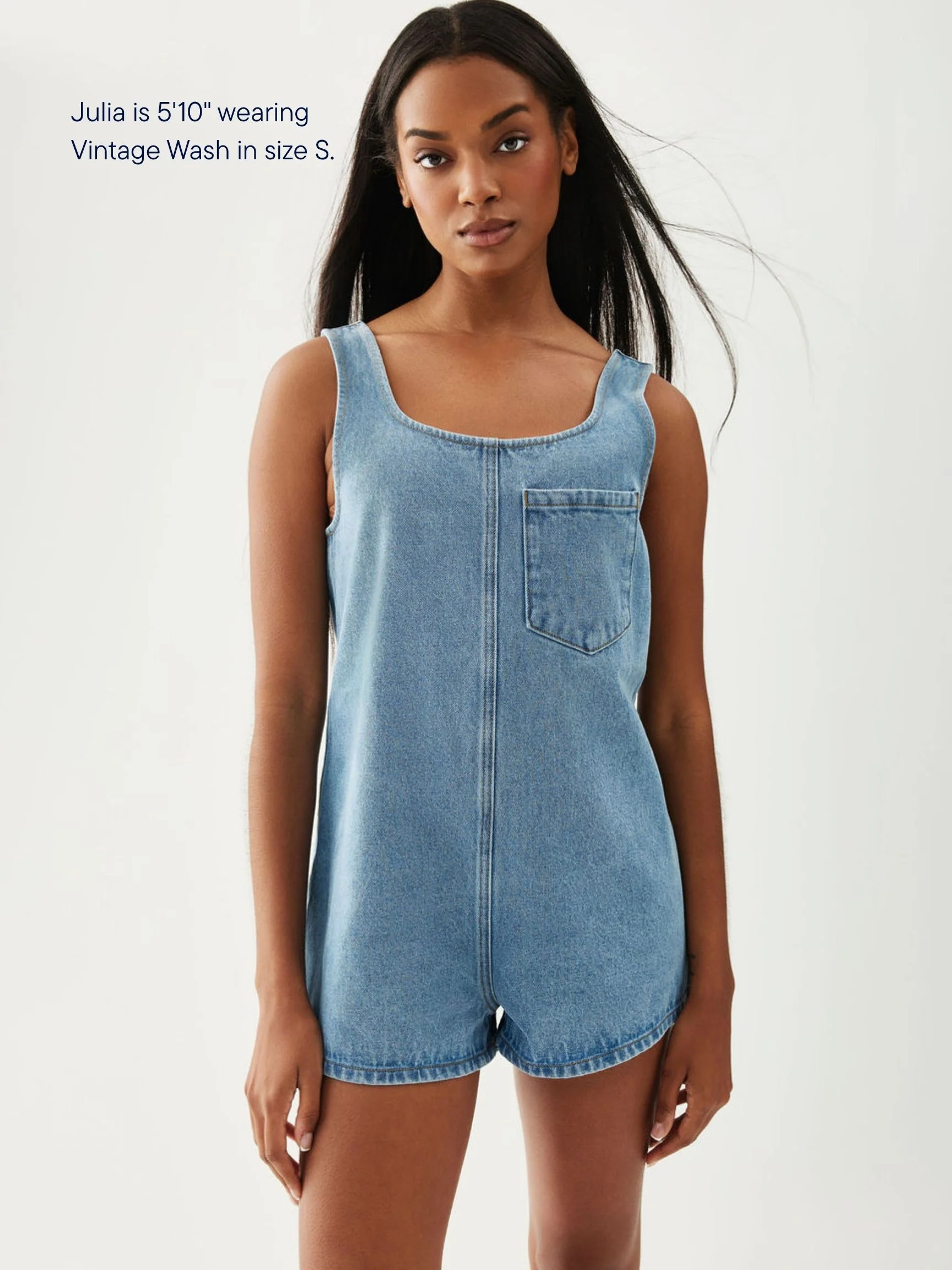 Tank Top Denim Romper