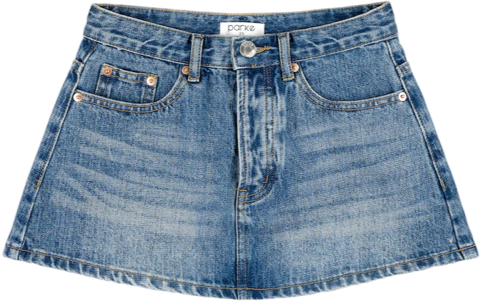 Finished Denim Mini Skirt