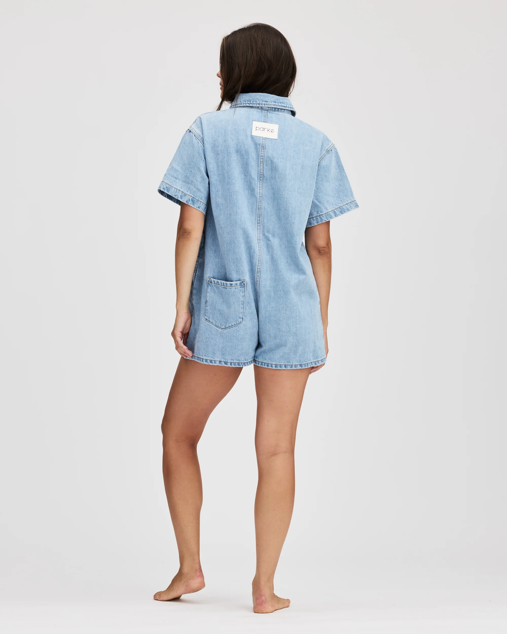 1827-Short-Sleeve-Denim-Romper-9.webp Short Sleeve Denim Romper