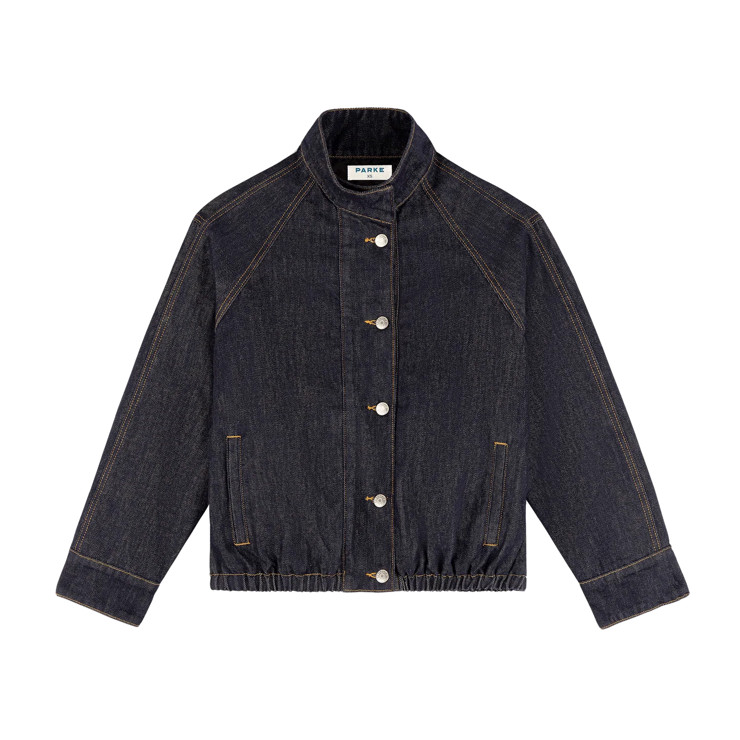 Lined Denim Bomber Jacket