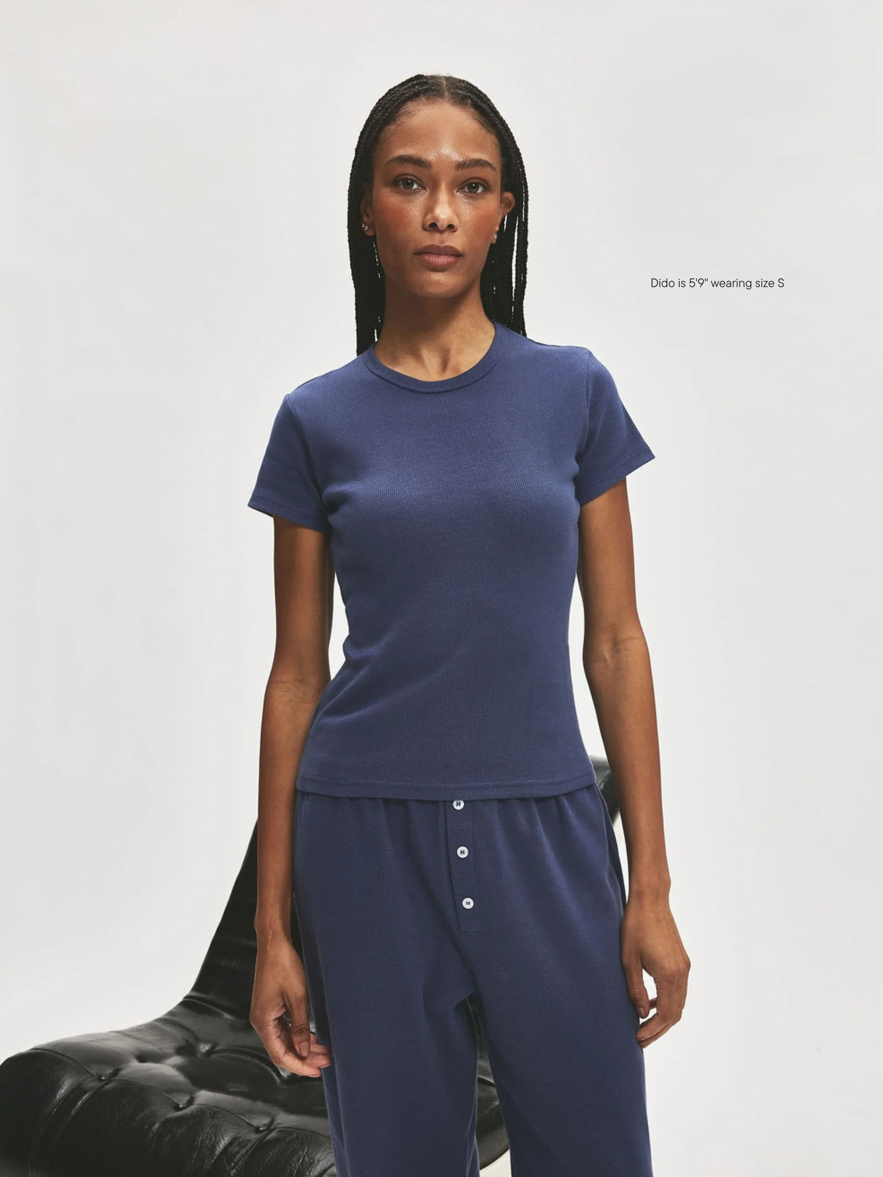 Ribbed Short Sleeve T-Shirt