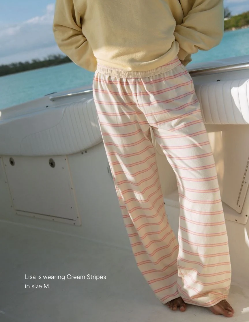 Striped Cotton Boxer Pants