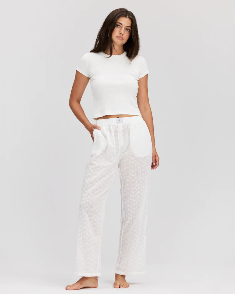 Eyelet Boxer Pants