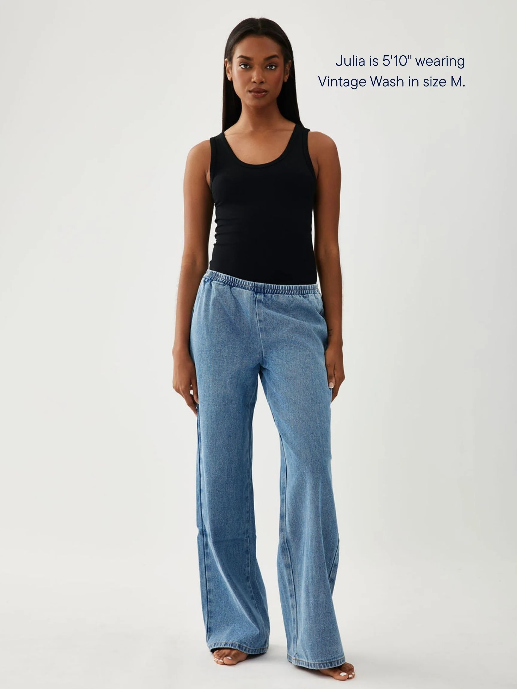 Elastic Denim Pant